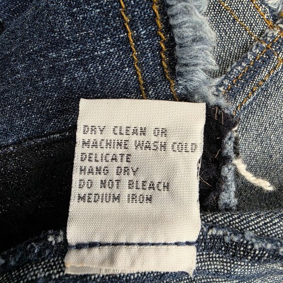 Womens Ann Trinity Blue Denim Jacket Lace Appliqué & Crystal Buttons Cotton S - Picture 10 of 10